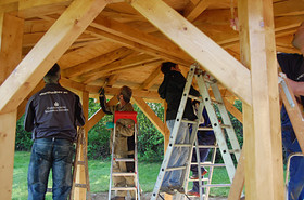 Anstrich der Hütte