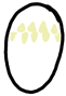 Die ersten Wachsmuster auf dem Ei