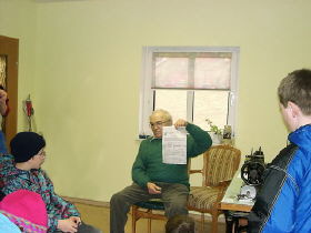 Mr Preißler is showing his journeyman's certificate