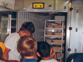 The breads are allowed to rest in the shelf.